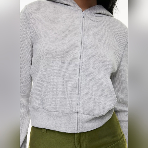 Aritzia Tna Waffle Zip Knit Hoodie - Picture 5 of 14